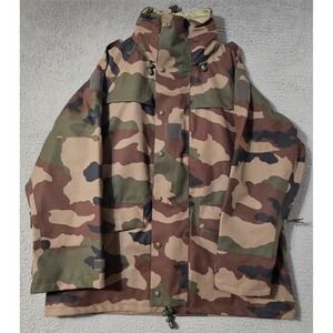 French Military Army Gortex ECWC Field Jacket Hooded VTN Mens 112L Green Camo
